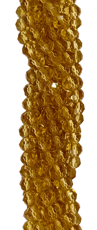 Cristal de roca 4mm marrón caramelo transparente