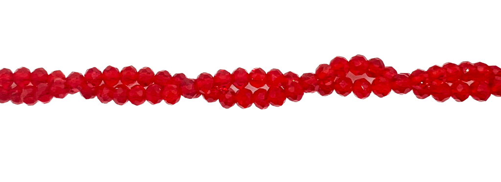 Cristal de roca 4mm rojo transparente (GC)