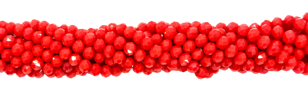 Cristal de roca 6mm rojo opaco (GF)