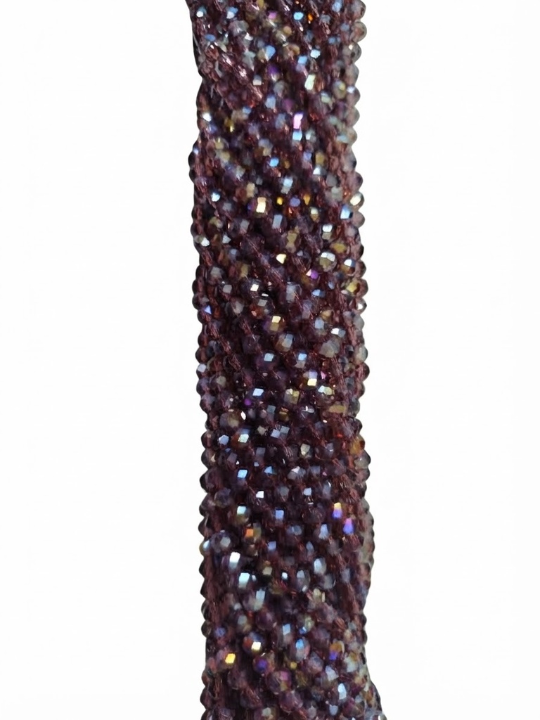 Cristal de roca 6mm violeta transparente tornasol (GC)