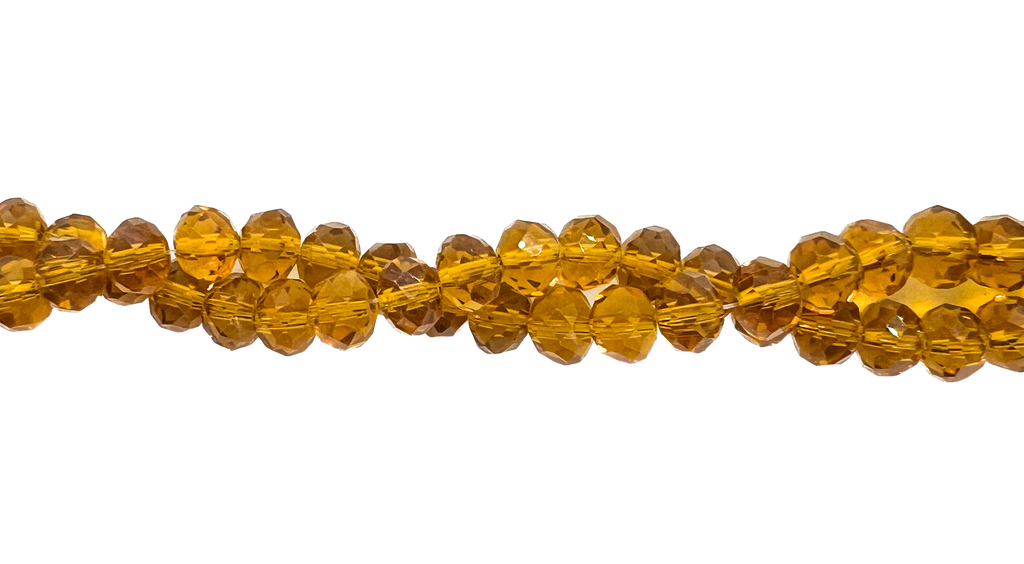 Cristal de roca 8mm marrón caramelo transparente