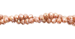 Cristal de roca 8mm naranja oscuro tornasol