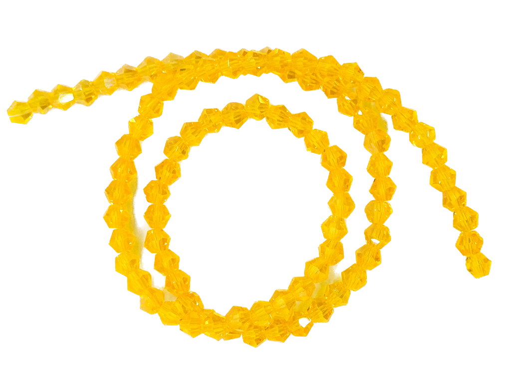 Cristal de roca bicono 4mm x tira #021