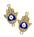 Dije fundición manito hamsa c/strass x 2 un. (2)