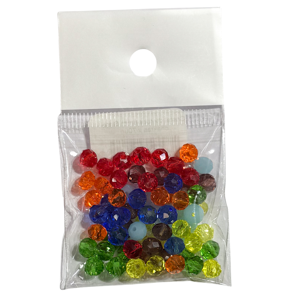 Cristal de roca 6mm 7 chakras transparente x 70un