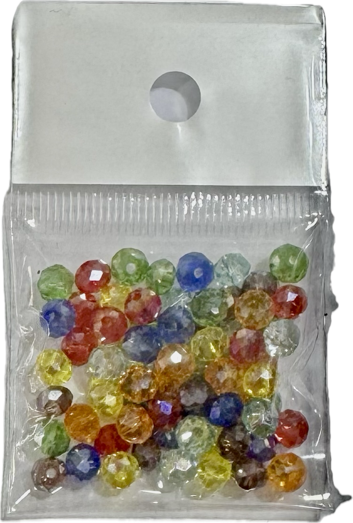 Cristal de roca 6mm 7 chakras tornasol x 70un
