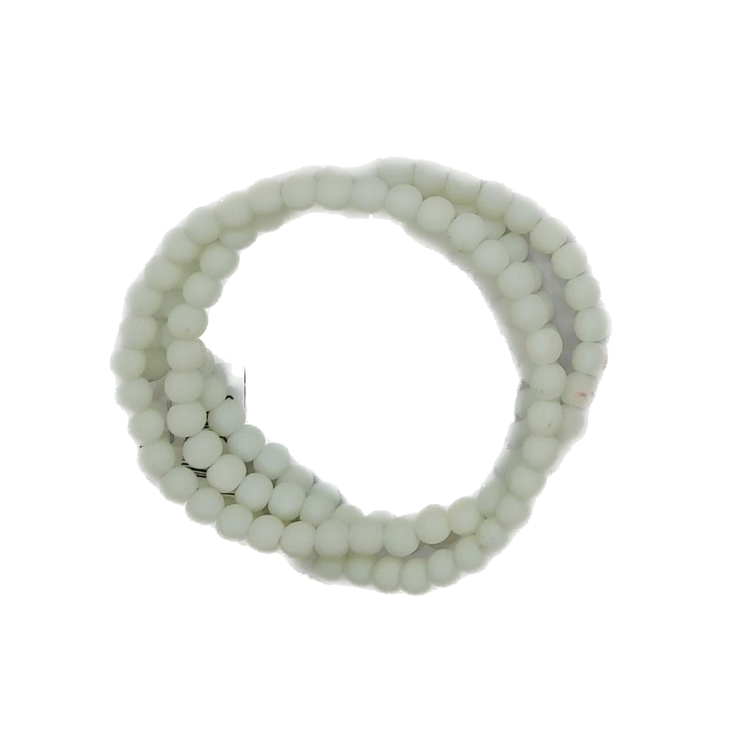 Perla vidrio engomada 6mm blanca