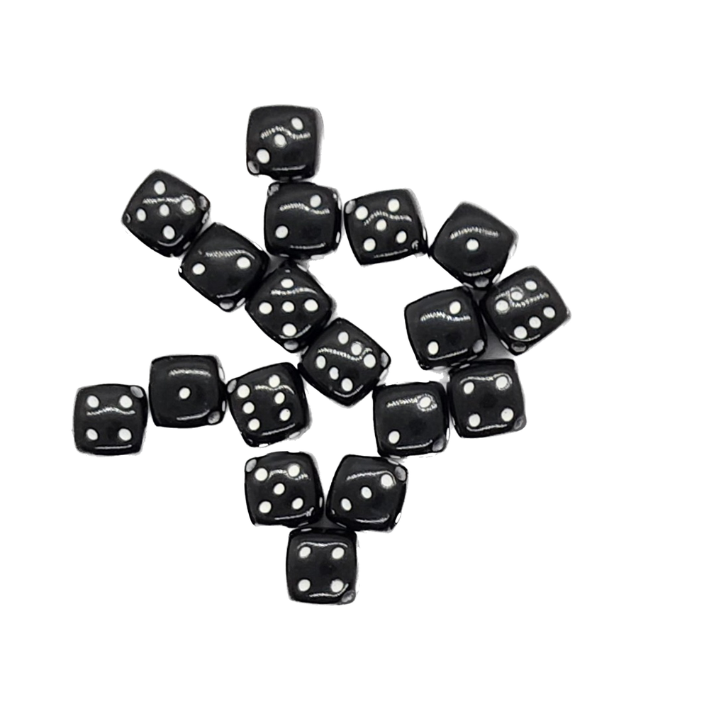 Dados negro c/blanco 7x7