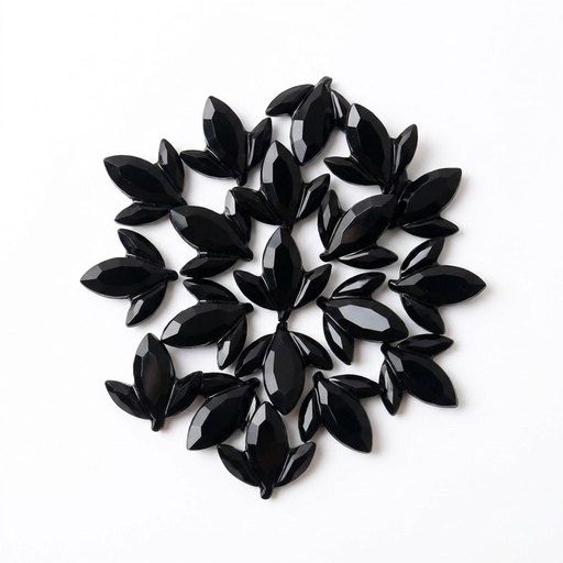 [10922] Gema acrílica hoja Mod1 Nro18 15x15mm negra x 25un.