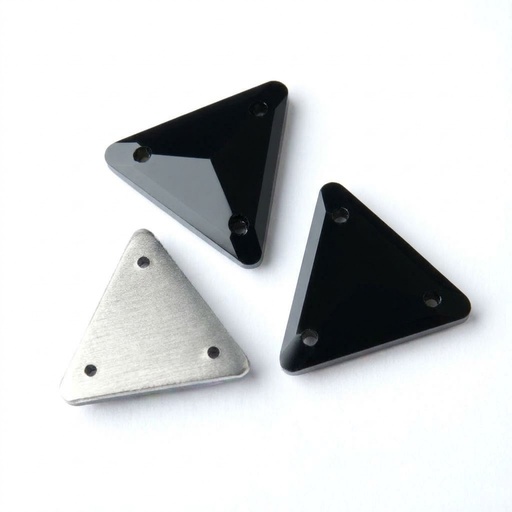 [10889] Gema acrílica triangular 24x24mm negro x 20 un.