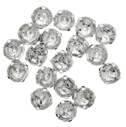 [11024] Gema engarzada redonda plata 10mm x 20un.