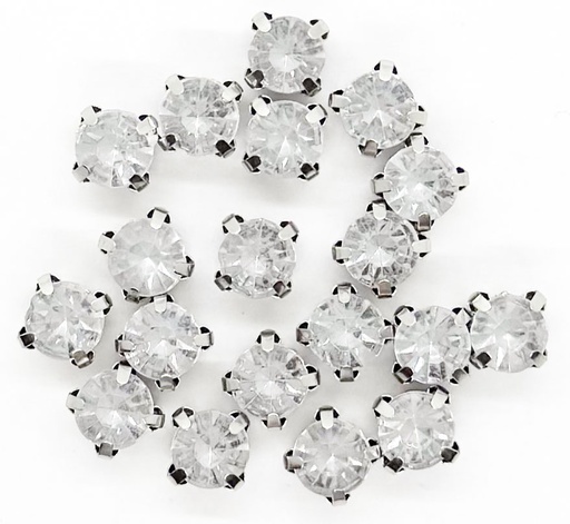 [11022] Gema engarzada redonda plata 6 mm x 100un.
