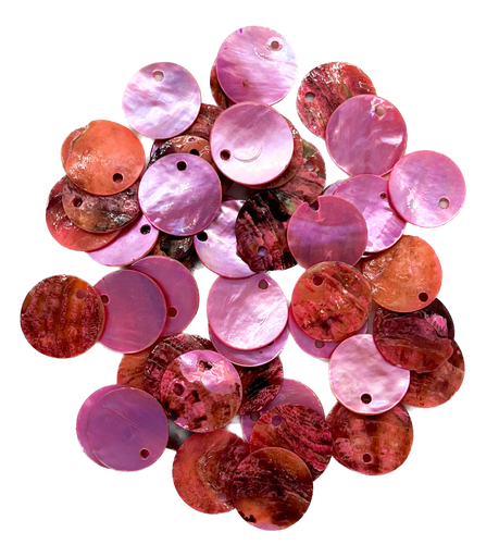 [11143] Lentejuela nacar 12mm rosa x 50un.