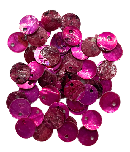 [11142] Lentejuela nacar fucsia 10mm x 50un.