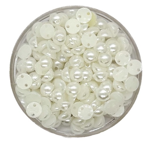 [11771] Medias perlas blanca p/coser 6 mm 10 g