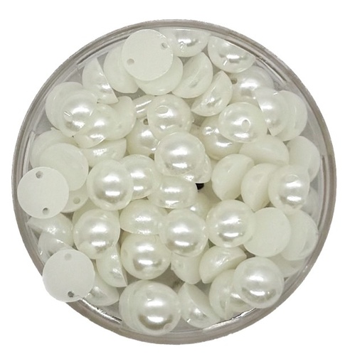 [11771] Media perla p/coser 8mm blanca x 10g