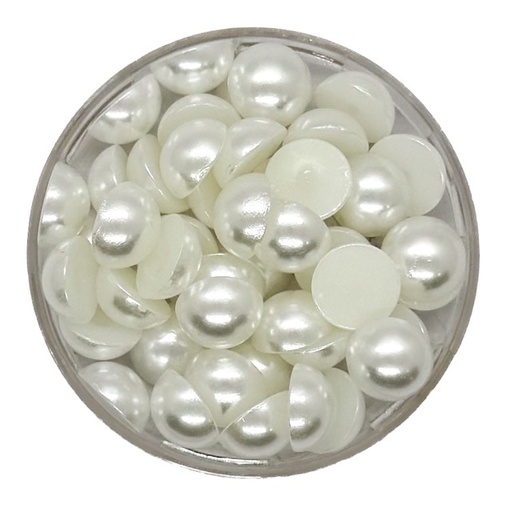 [11770] Media perla p/pegar 10mm blanca x 10g