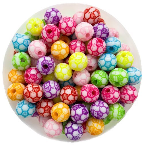 [12073] Pelotitas de fútbol multicolor 10mm x 10 grs.