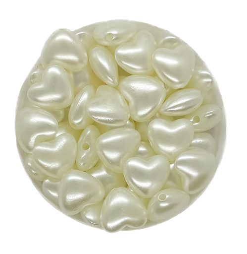 [10439] Perla de río plástica corazón liso 12mm x 10gr.