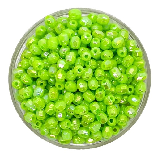 [10212] Perla opaca AB hex. verde mza 4mm x 10gr.