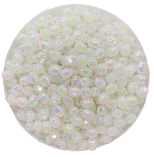 [10212] Perla opaca AB hex. blanco 4mm x 10gr. #78