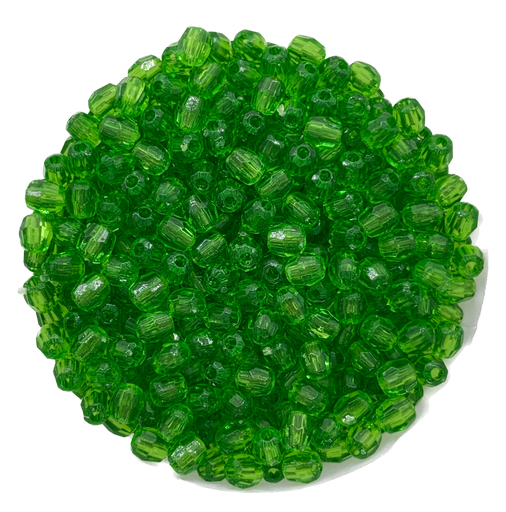 [10203] Perla plást. hexagonal verde 4mm 