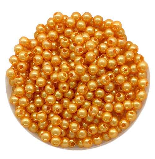 Perla plást. perlada naranja 4mm