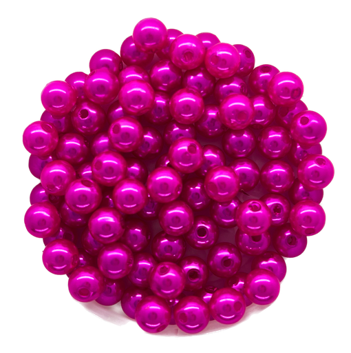 [11263] Perla plást. perlada fucsia 6mm x 10g