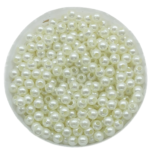 [11261] Perla plást. perlada natural 4mm x 10g