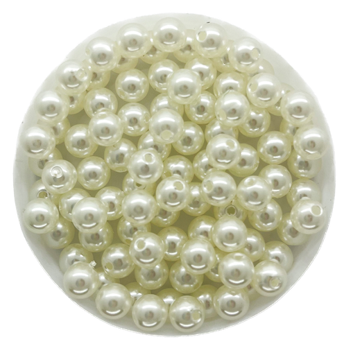 [11263] Perla plást. perlada natural 6mm x 10g