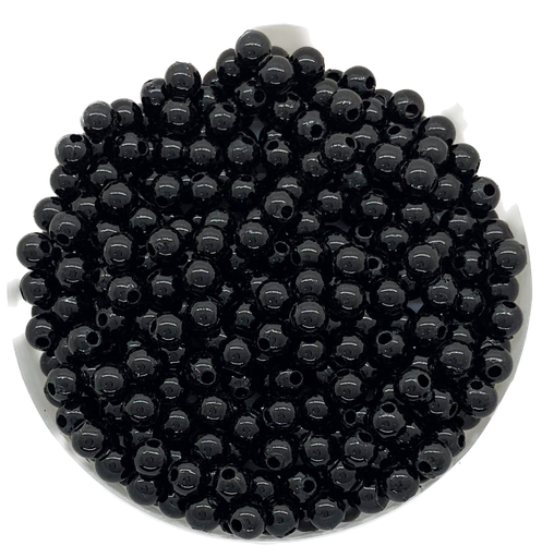 Perla plást. perlada negro 4mm