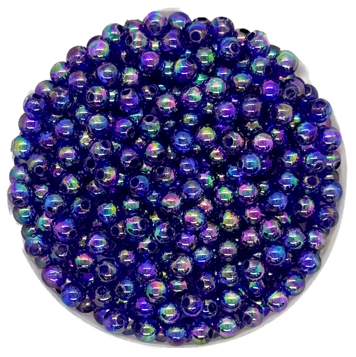 [11269] Perla plástica tornasol 4mm #14 violeta uva x 10gr
