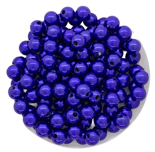 [11741] Perla plástica perlada azúl 6mm x 10g
