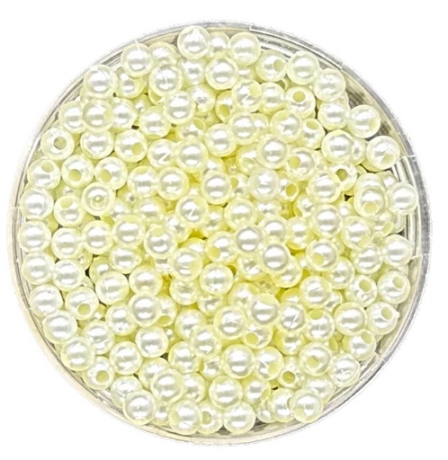 Perla plástica perlada natural 4mm