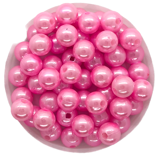 [11742] Perla plástica perlada rosa 8mm x 10g