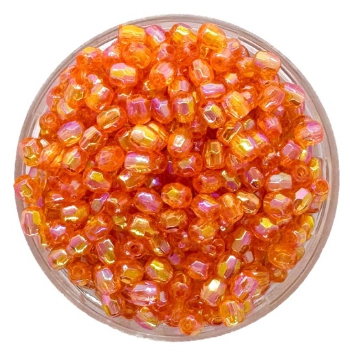 [10212] Perla transparente AB hex. naranja 4mm x 10gr.