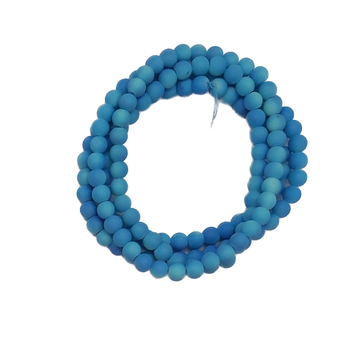 [11257] Perla vidrio engomada 6mm celeste