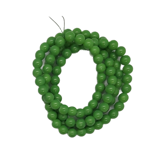 [11256] Perla vidrio esmaltada 8mm verde