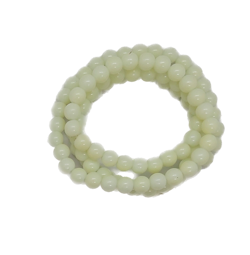 [11256] Perla vidrio esmaltada 8mm natural