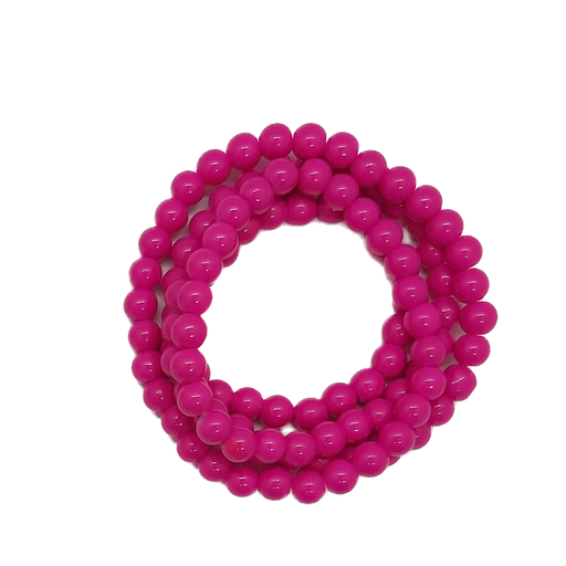 [11256] Perla vidrio esmaltada 8mm fucsia