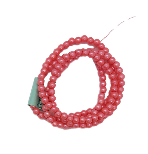 [11255] Perla vidrio perlada 6mm salmón