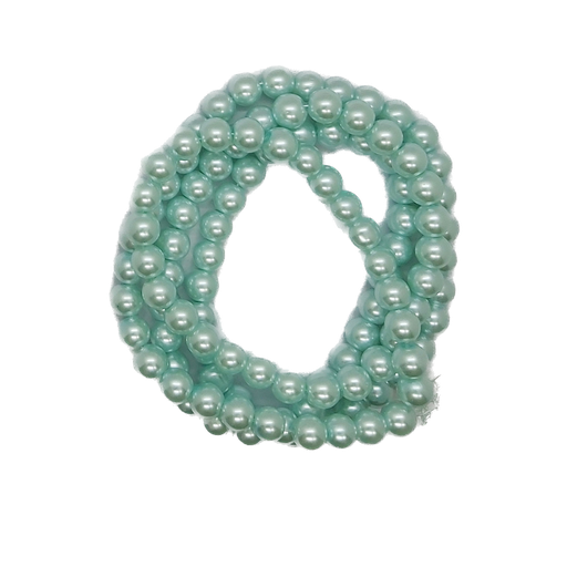 [11255] Perla vidrio perlada 8mm celeste bebé