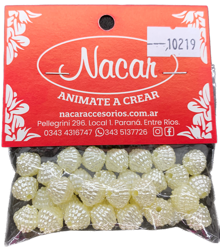 [10219] Perlas multipuntos beige 10mm x 15 gr.