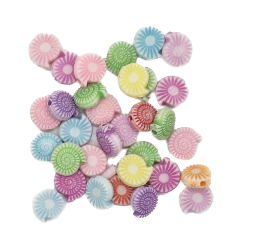 [11040] Plástico infantil labrado caracol pasante x 10gr.