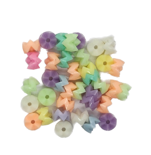 [10233] Plástico infantil pastel zig-zag pasante x 10gr.