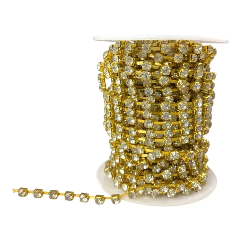 [11448] Strass cristal SS28 base oro #cristal x 10Y