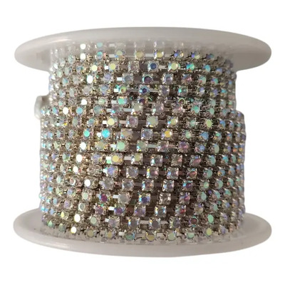 [11455] Strass cristal SS14 base plata #tornasol x 10Y
