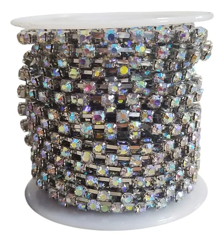 [11465] Strass cristal SS16 base plata #tornasol x 10Y