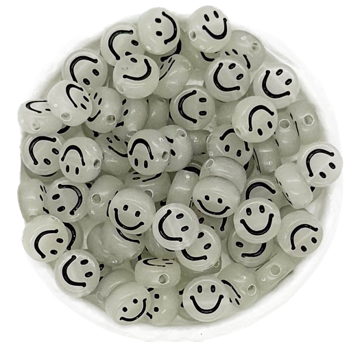 [11561] Plástico Smile luminoso plano 7mm x 10grs