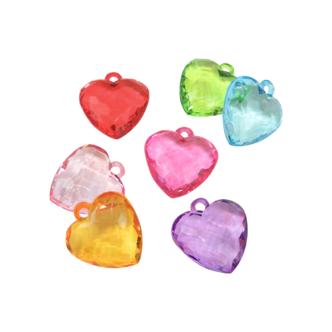 [10426] Cairel acrílico dije corazón multi x 20gr